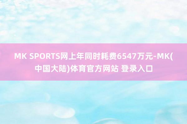 MK SPORTS网上年同时耗费6547万元-MK(中国大陆)体育官方网站 登录入口