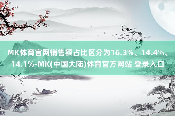 MK体育官网销售额占比区分为16.3%、14.4%、14.1%-MK(中国大陆)体育官方网站 登录入口